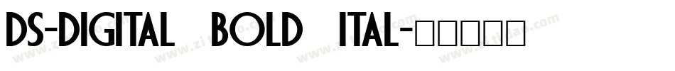 DS-Digital Bold Ital字体转换